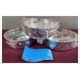 Set of (3) 4-q”Quart Stainless Chafing Inserts