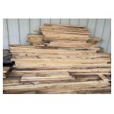 Large Stack of Assorted Rough Cut Lumber