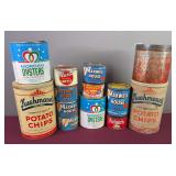 Oyster, Coffee, & Potato Chip Tins