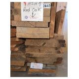 Stack of (20) Hard Wood, Rough Cut, Red Oak Boards