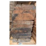Stack of (12) Hard Wood, Rough Cut, Red Oak Boards
