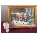 Apollo 11 Astronauts Framed Print & Glass