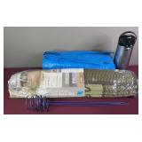 Reversible Camping/Patio Mat, Like New Tarp, & Misc. Outdoor Items