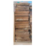 Stack of (17) Hard Wood, Rough Cut, Red Oak Boards