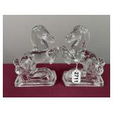 Glass Horse Bookends