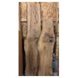 Pair of Wooden, Rough Cut, Live Edge Slabs