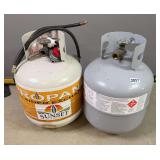 Pair of Propane Tanks With Hoses