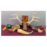 Ducks, Antler Mount, & Powder Horn