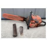 Husqvarna Chain Saw & Pair Of Steal Splitting Wedges