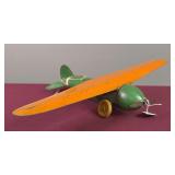Green & Orange Metal Airplane Toy