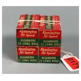 Remington Hi-Speed Kleanbore .22 LR Cartridges, Approx. 200 Count