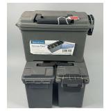 Trio of Plastic Ammo Boxes