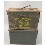Pair of Metal Ammo Cans