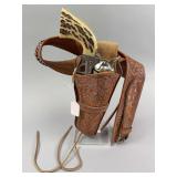 Mattel Inc. Shootin’ Shell 45 Revolver & Leather Holster