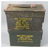 (2) Metal Ammo Cans