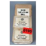 (60) Misc. 7.62x51mm Cartridges