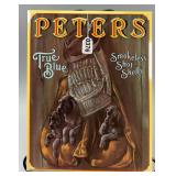 Peters True Blue Smokeless Shot Shells Metal Puppy Sign