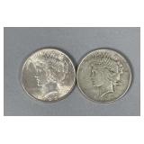 Pair of 1923 Silver Peace Dollars