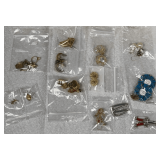 Assortment of Gold Colored & Costume Jewelry Earrings