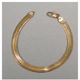 14k Gold Herringbone Bracelet