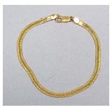 14k Italy Gold Herringbone Bracelet