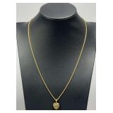 14k Gold Chain & 18k Heart Pendant