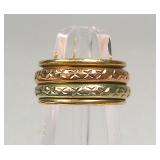 10k Gold Double Band Ring Size 7