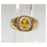 10k Gold Yellow Diamond? Ring Size 13