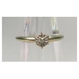 14k White Gold Ring Size 6