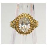 14k 'CZ' Gold Ring Size 7