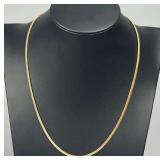 14k Italy Herringbone Style Gold Necklace