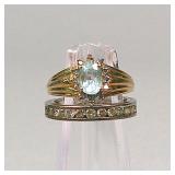 Pair of Size 7 '925' Silver Rings