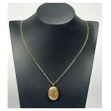 14k Italy Gold Chain & 14k G.F. Pendant