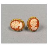 14kt Gold Cameo Earrings