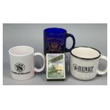 Trio of Firearms Mugs & Remington Playing Cards
