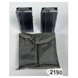 Magazine Pouch with (2) Metal Magazines