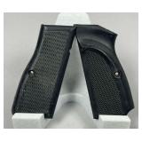 Pair of Hardened Rubber Checkered Pistol Grips