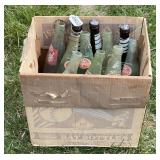 (3) Coors Baseball Bat Bottles & (8) Vintage Dr. Pepper Glass Bottles