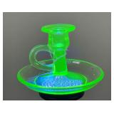 Uranium Glass Candle Holder
