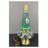 Lava Lamp with Floral Decor
