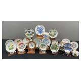 Various Tea Cups & Plates With Display Stands