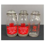 New Bremen Meadow Gold Glass Milk Bottles