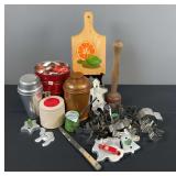 Cookie Cutters, Thermos, & Assorted Kitchen Items