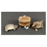 Chest, Turtle, & Dog Ash Trays