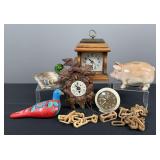 Coin Banks, Clocks, & Misc