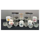 Coffee Cups, & Assorted Drinking Glasses