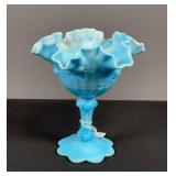 Fenton Blue Marble Cabbage Rose