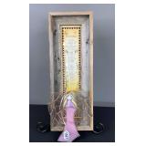 The Lords Prayer Framed & Stained Glass Angel