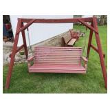 Composite Porch Swing With A-Frame Stand