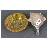 WagnerWare & Yellow Glass Ash Trays